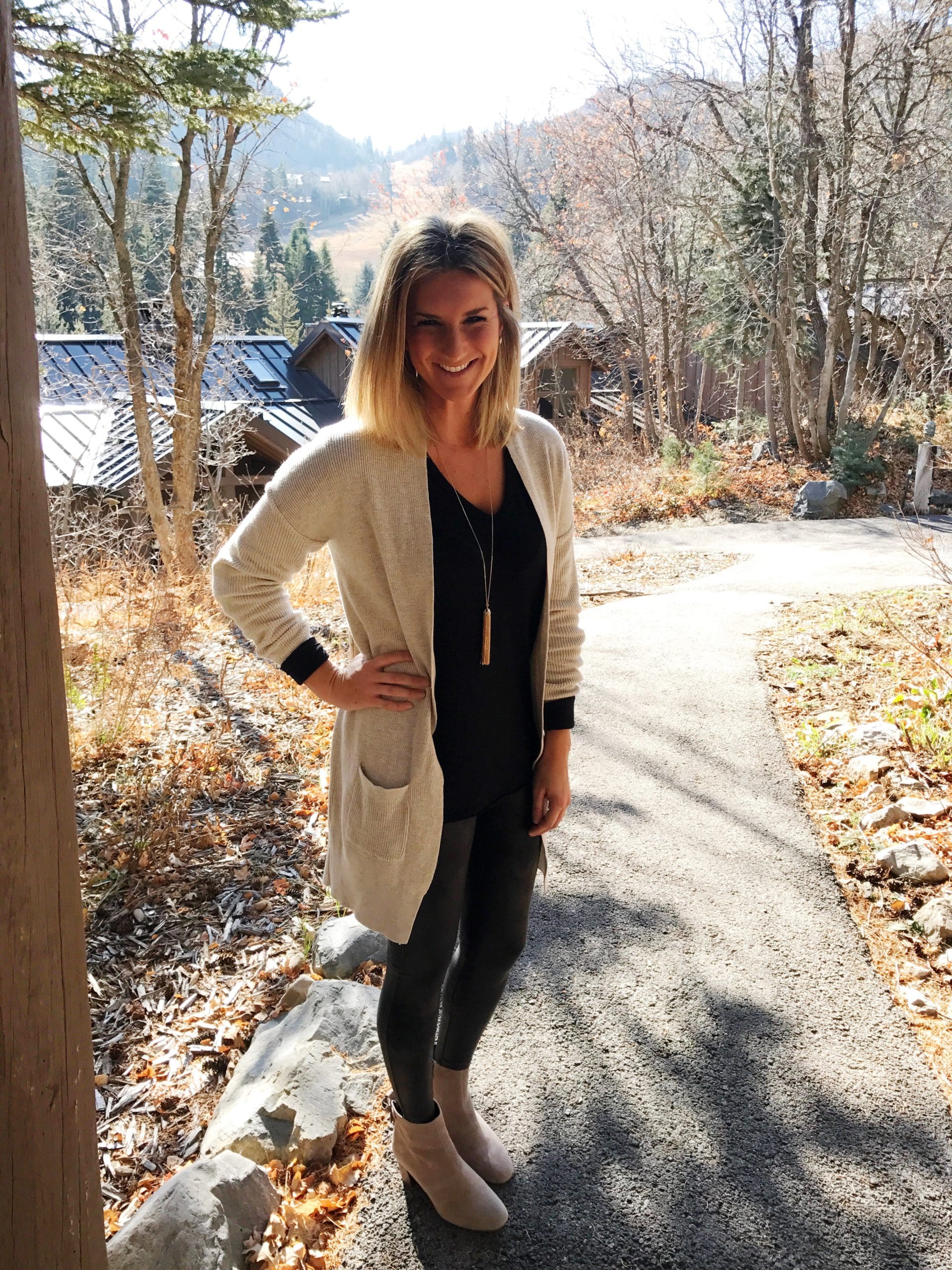 How to Wear Faux Leather Leggings