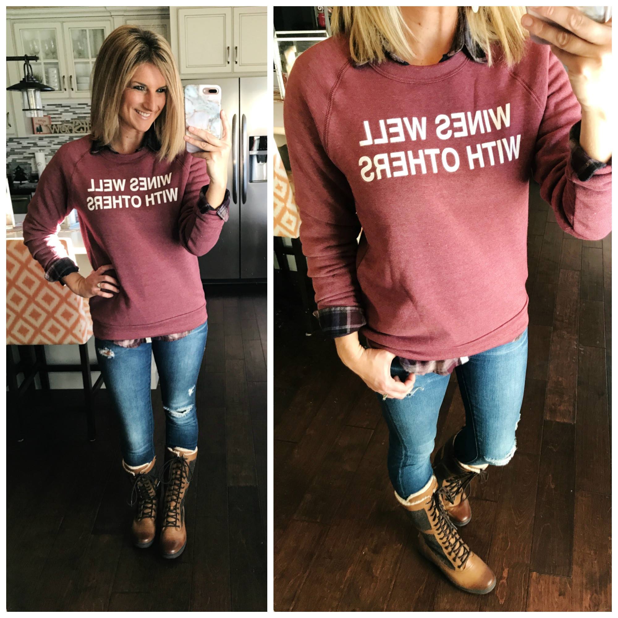 How to Wear a Flannel and Sweatshirt