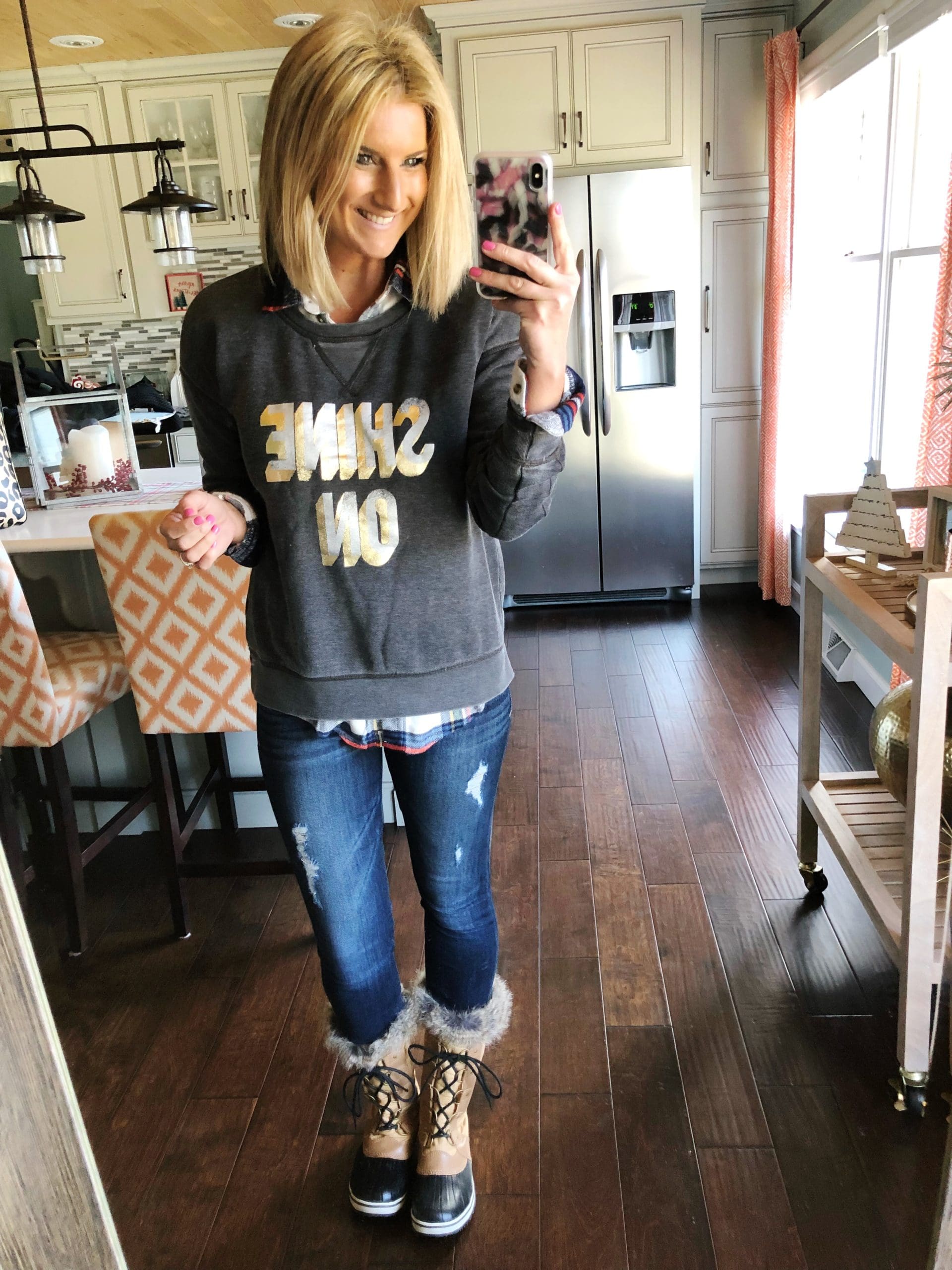 How to Layer a Flannel Shirt and Sweatshirt