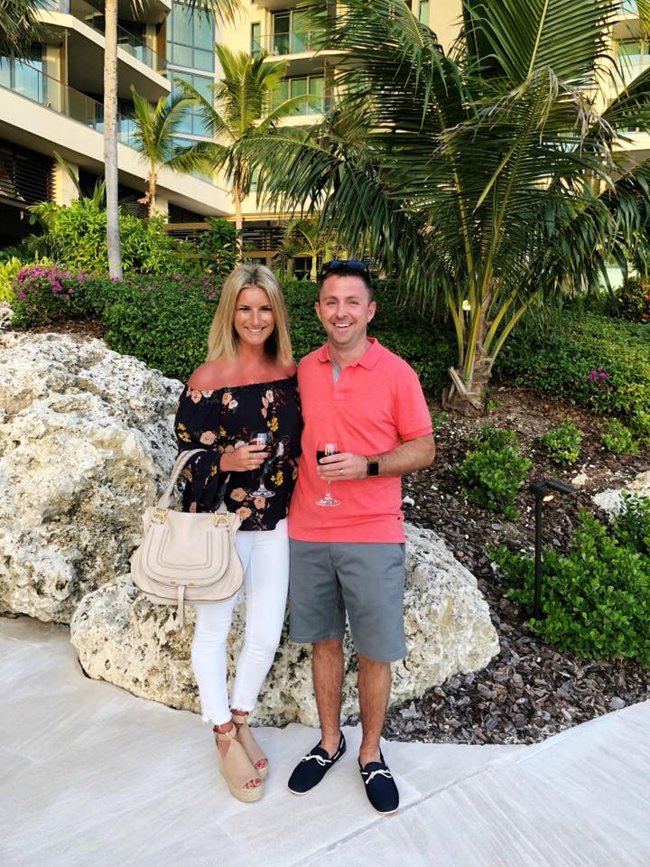 Off The Shoulder Top + White Skinny Jeans + Wedges