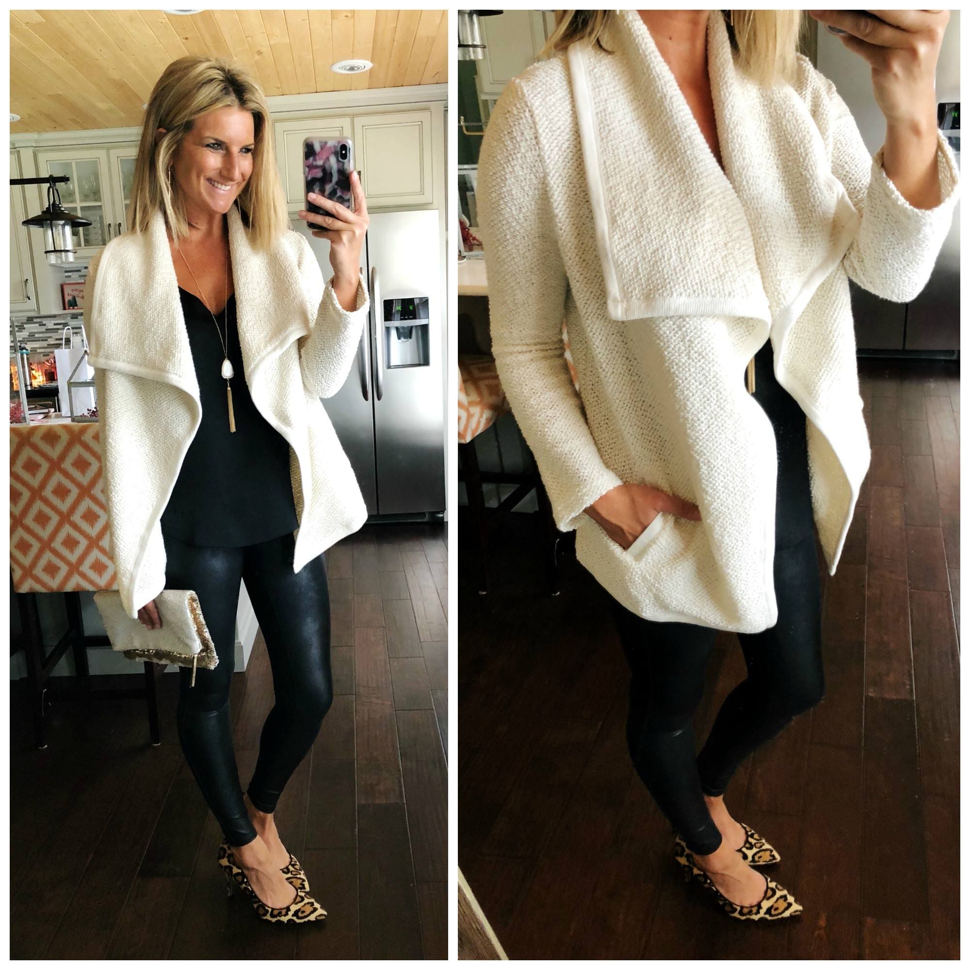 How to Dress up Faux Leather Leggings