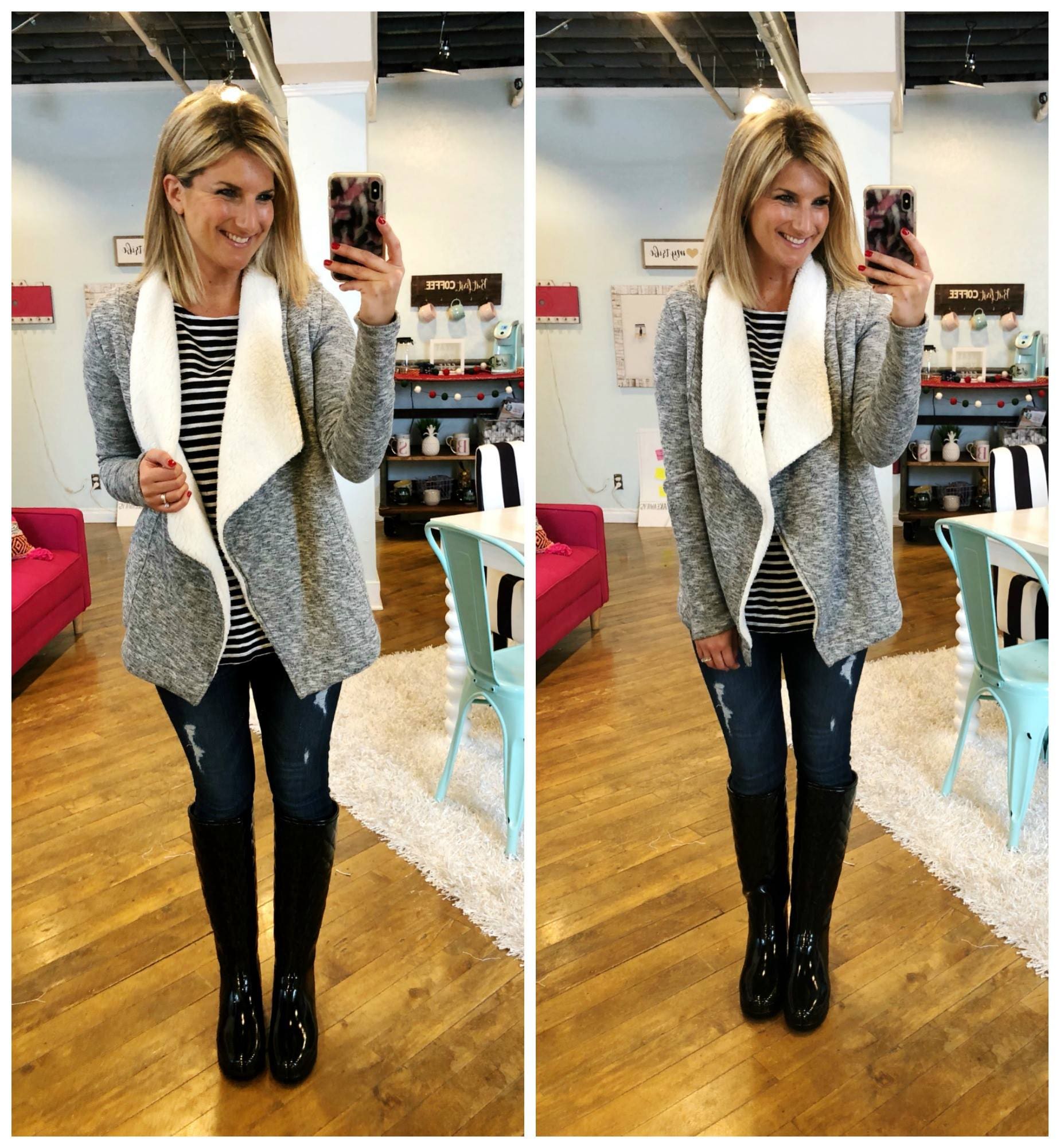 How to Wear a Sherpa Cardigan