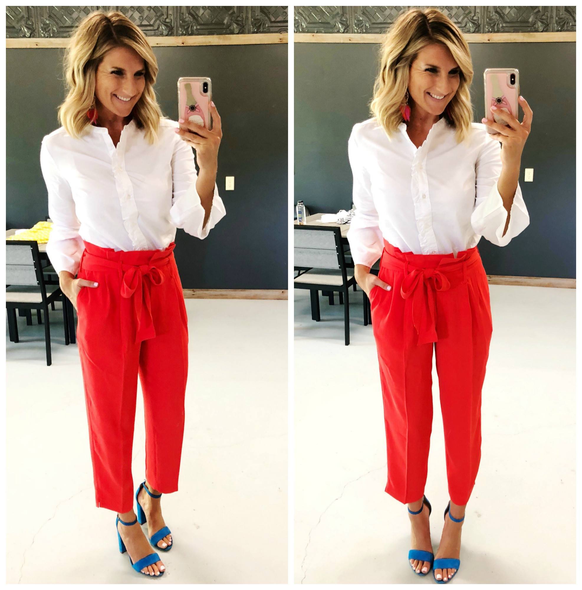 Affordable Work Outfit // How to wear paperbag pants // what to wear for work