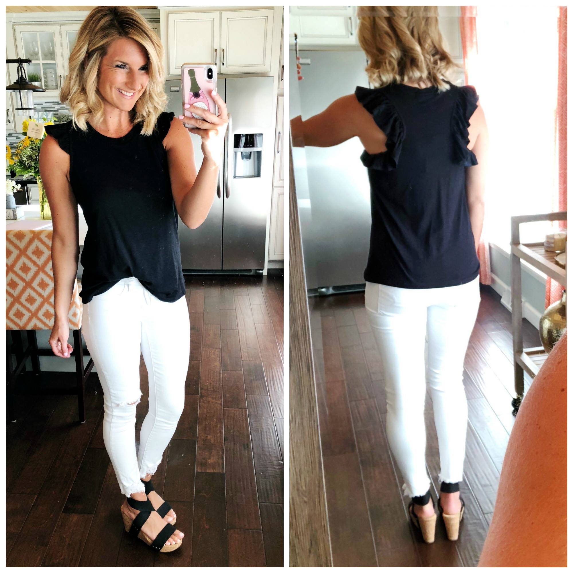 Date Night Outfit Idea // Perfect Non Sheer White Denim // Sumer Fashion