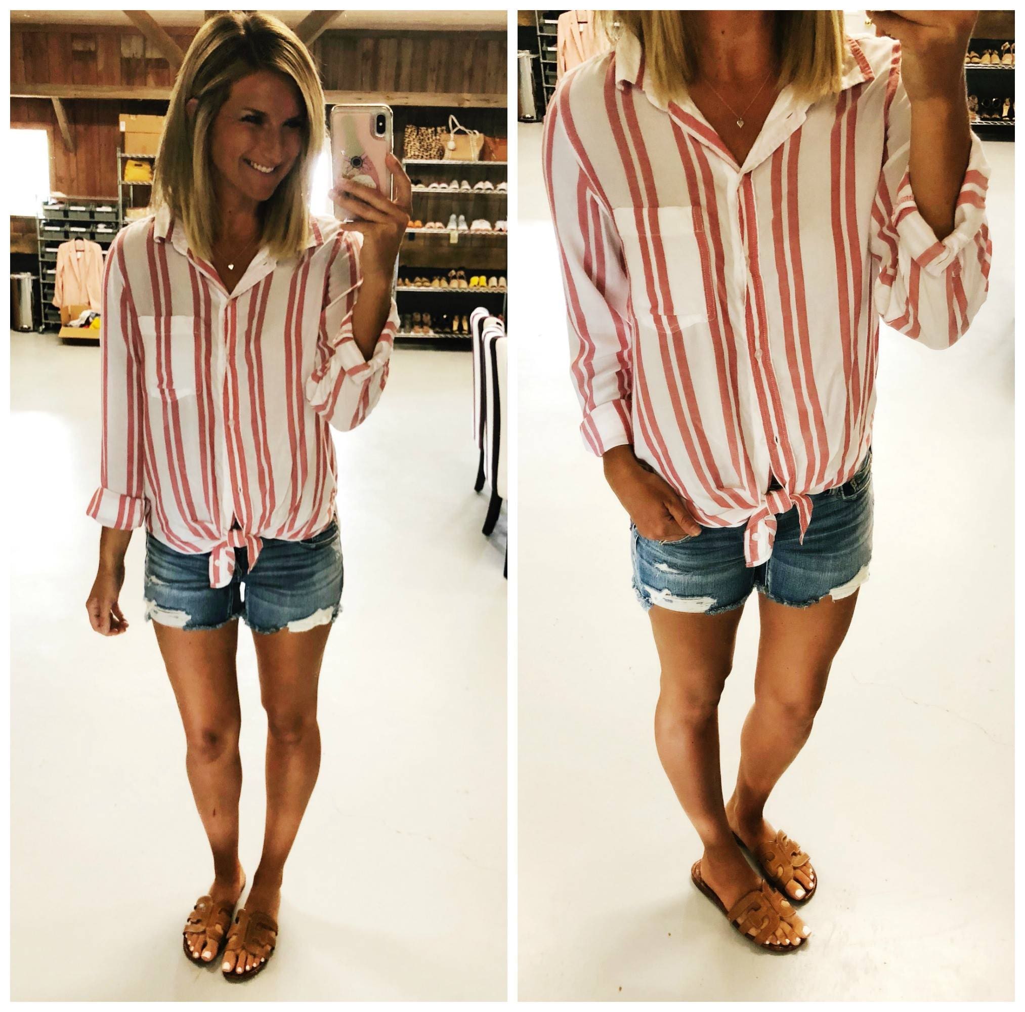 How to Tie a Button UP Shirt // Summer Fashion // Comfortable Summer Sandals