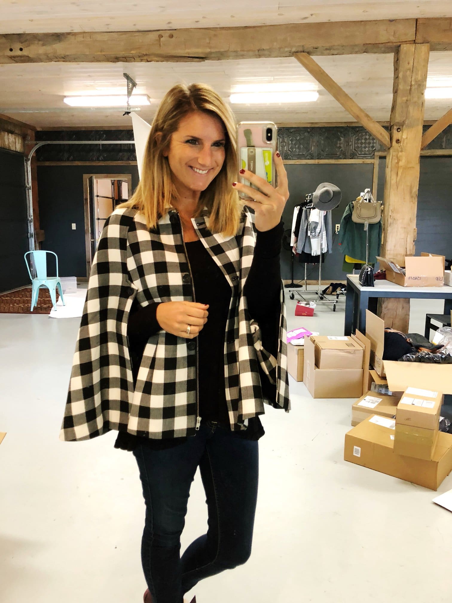 How to Style a Poncho // Buffalo Check Poncho