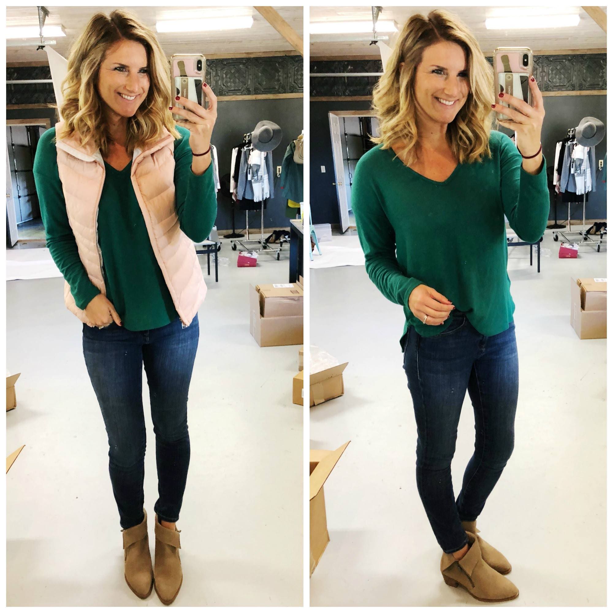 Casual Fall Outfit // Bold Colors for Fall // Cozy Casual Outfit