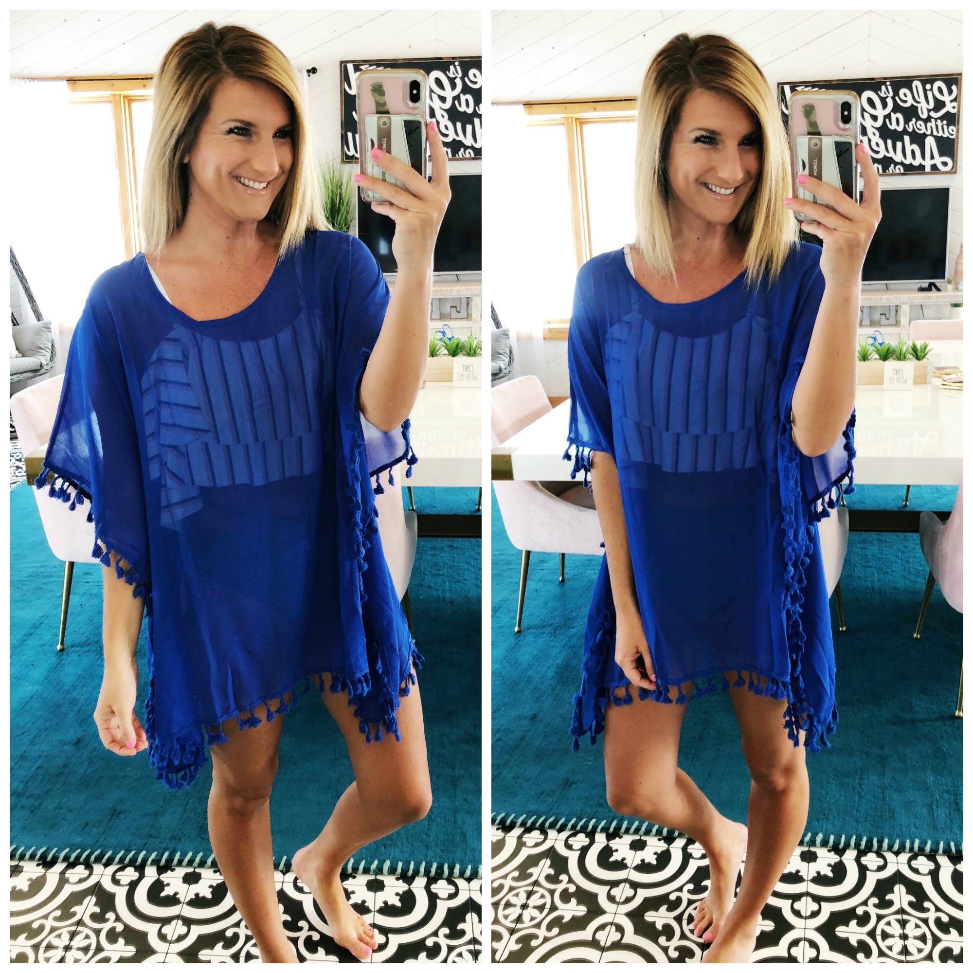 Amazon Cover Up // Swim Cover Up // Swimwear // Beach Wear // One Piece Swimsuit // Tassel Cover Up