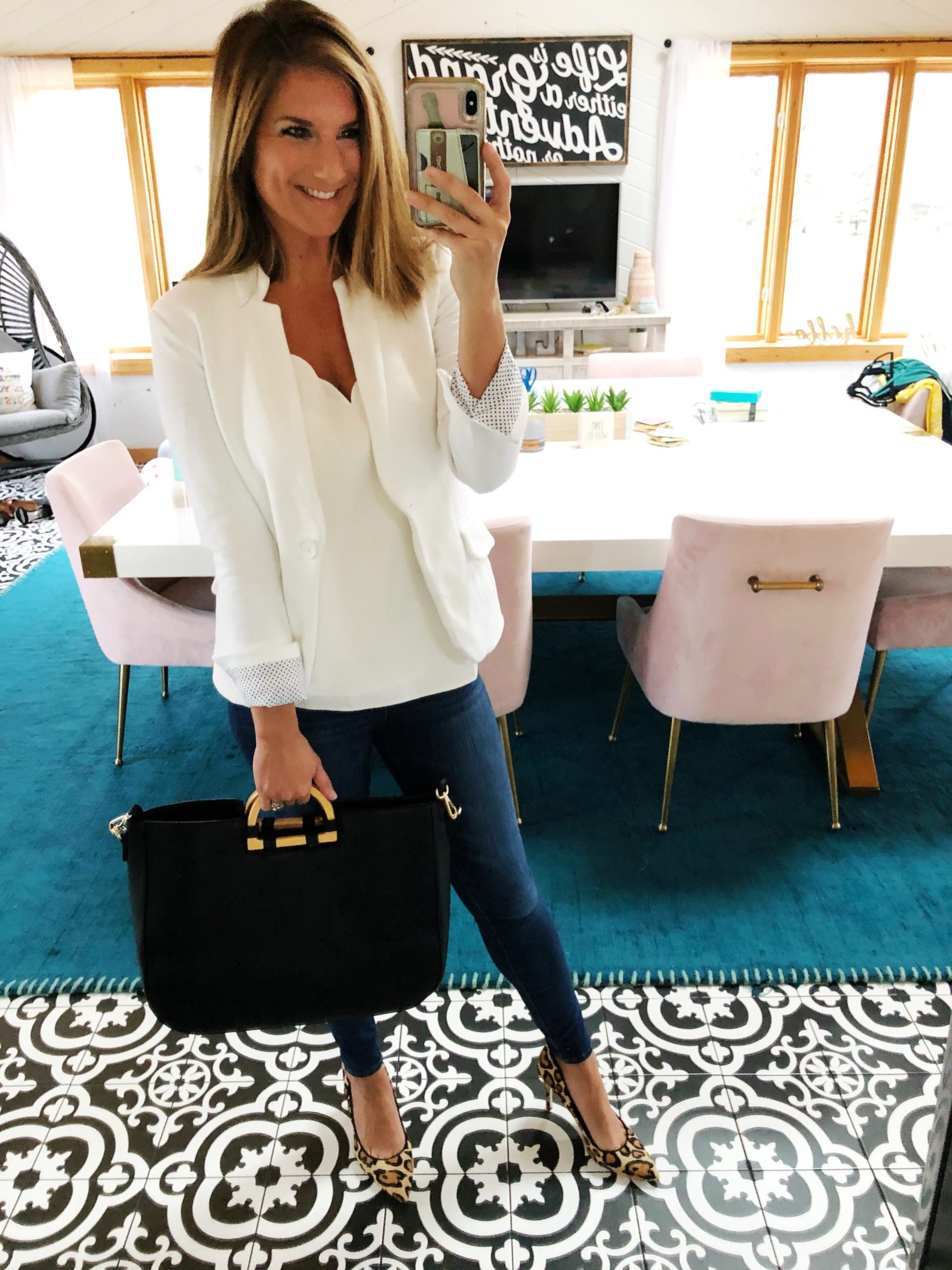 Cute outfit for work // Spring Work outfit you can copy // What to wear to work in the transitional months