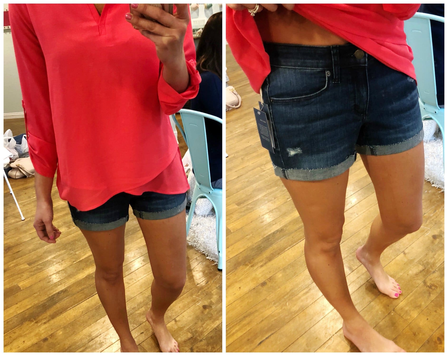 The perfect cuffed shorts // Summer Style // The perfect blouse for work or play 