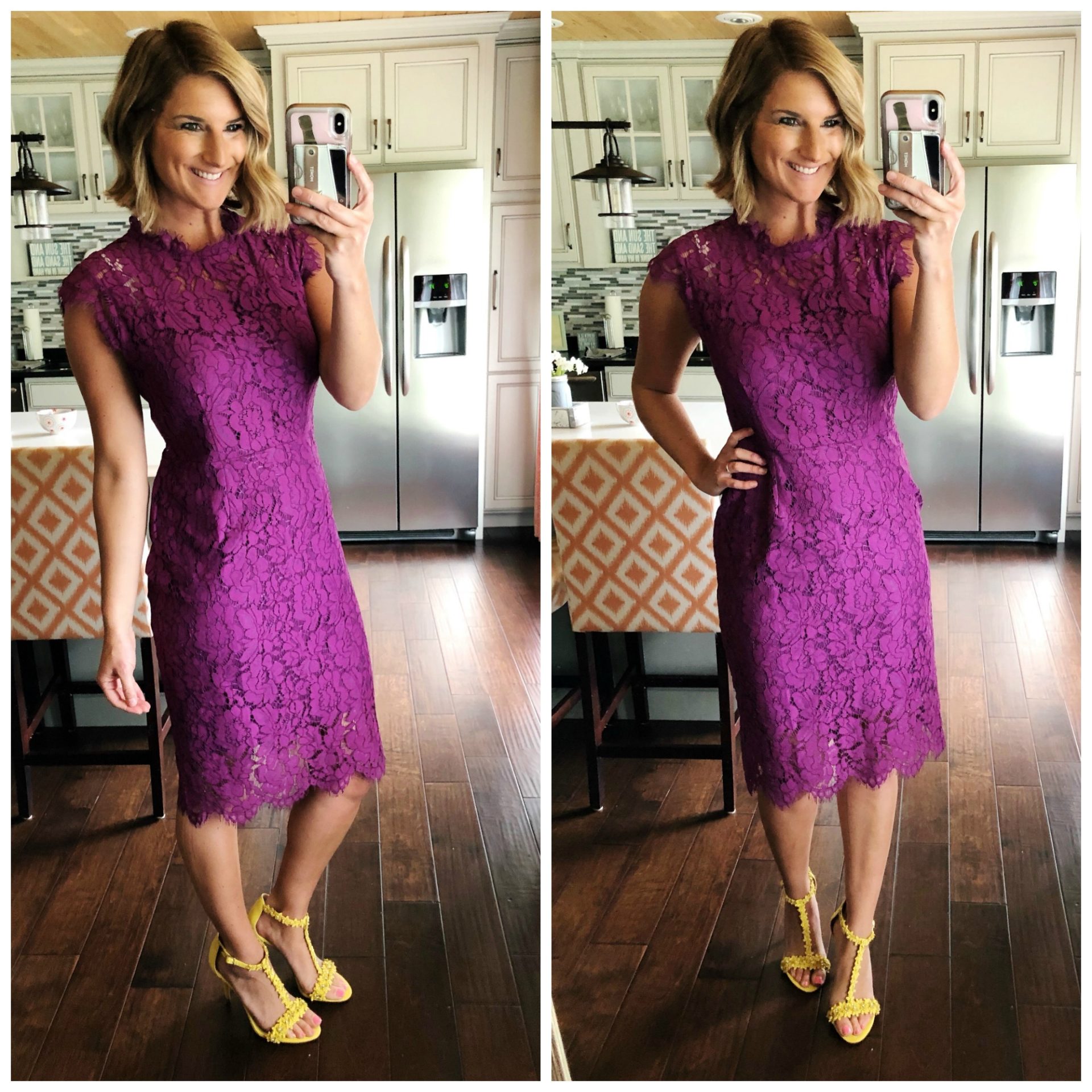 What to wear to a Summer Wedding // Cute and flattering lace dress // Amazon dress and how to style it
