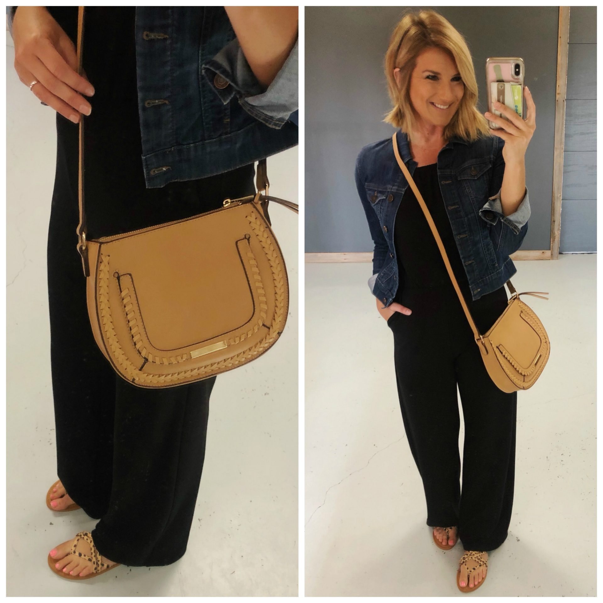 The perfect crossbody bag for concerts and Spring/Summer nights on the go // What to wear with a denim jacket in the spring // Cute Spring outfit 