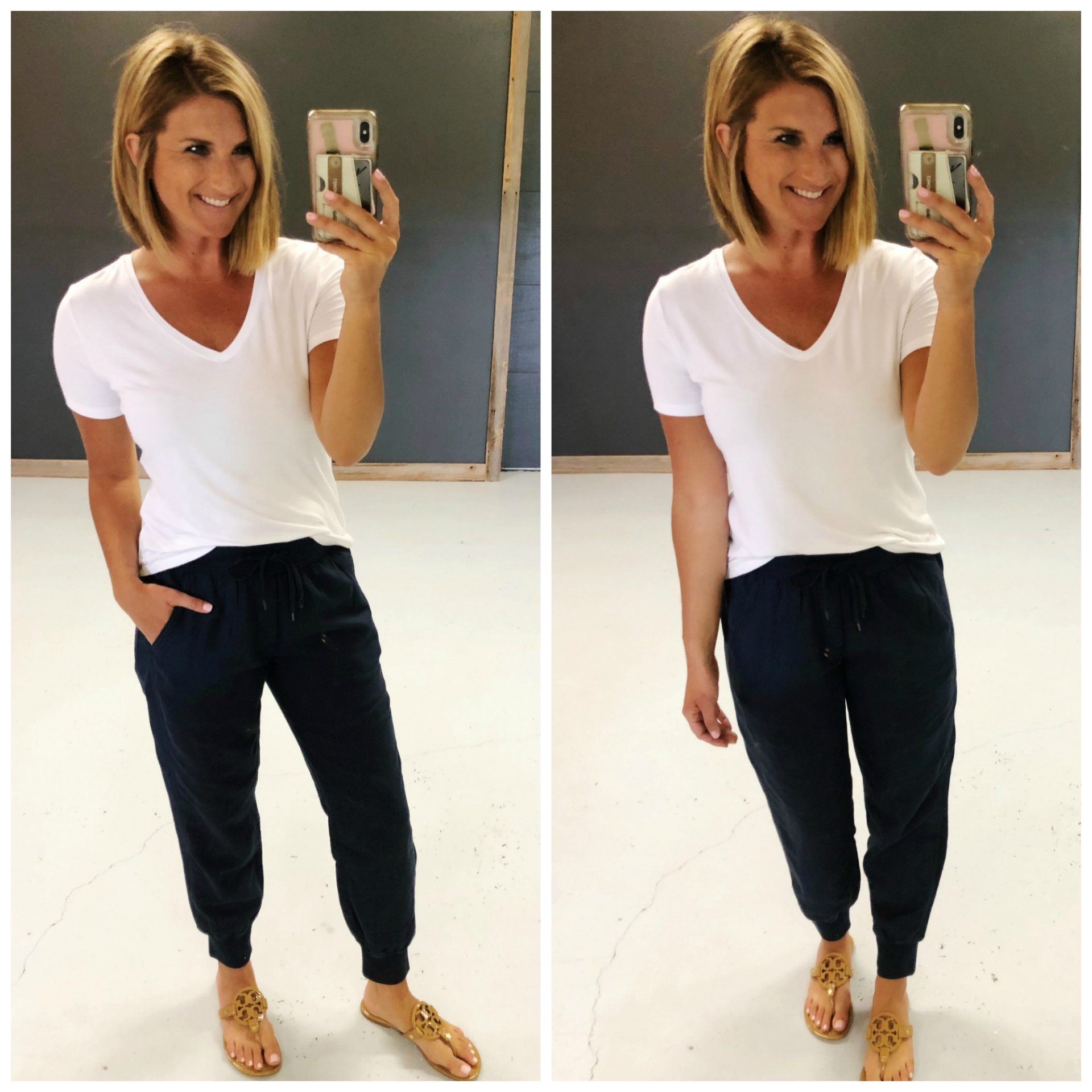 How to style joggers // What to wear with joggers // Cute outfit for Spring // Spring Outfit Inspiration // Simple Spring Outfit